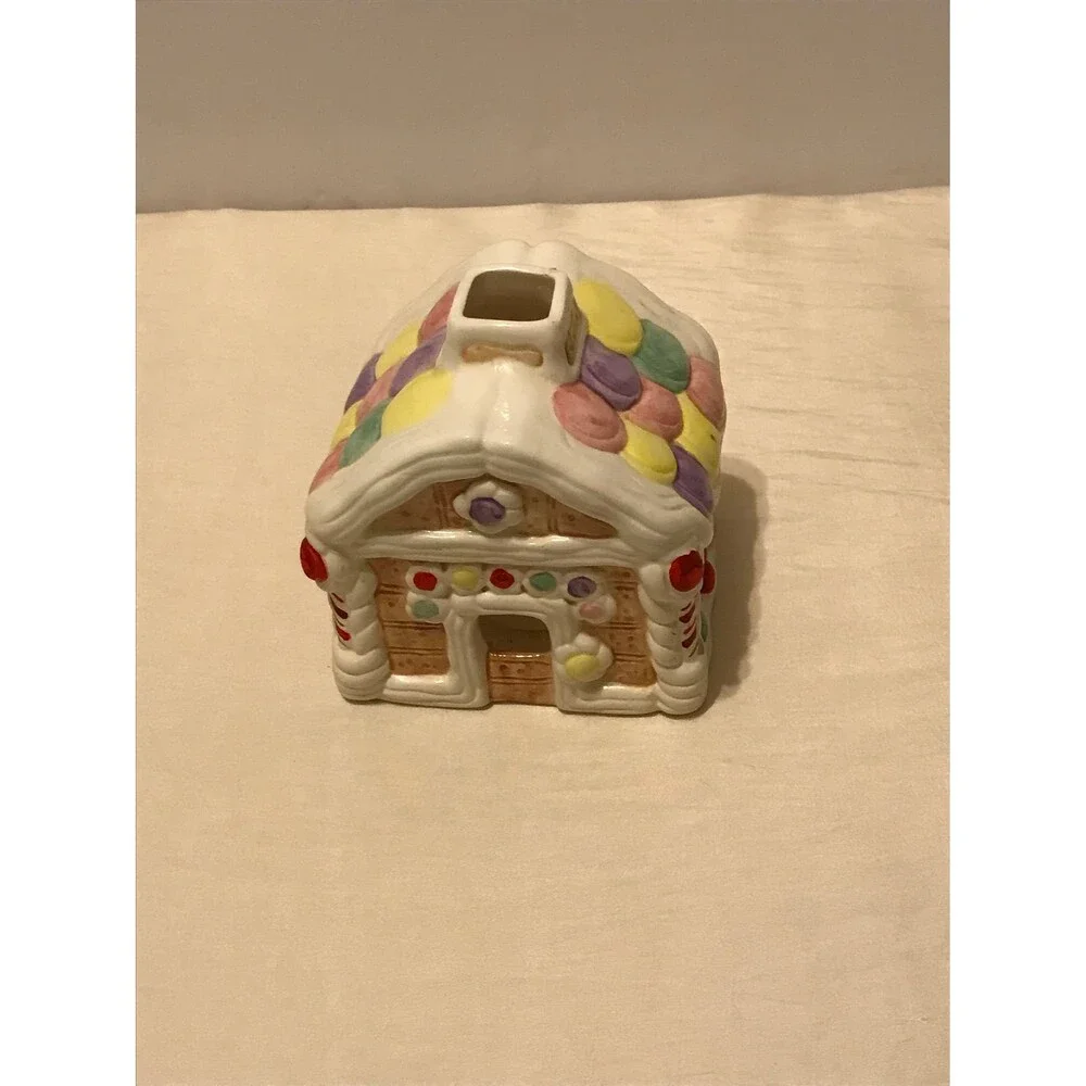 Home for the Holidays Candy Cottage Decorative Candleholder